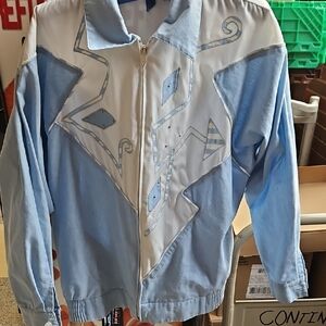 Stylish Blue and White Teddy Jacket